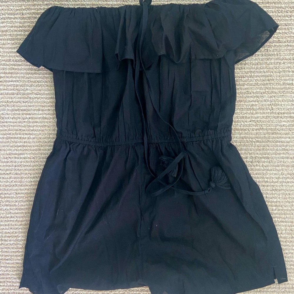 Black Strapless Romper